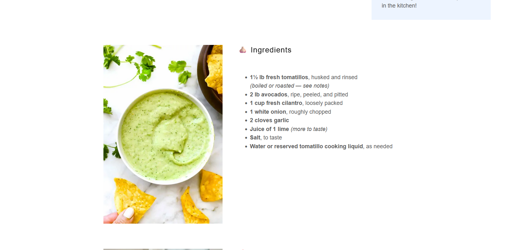 Avocado Tomatillo Salsa