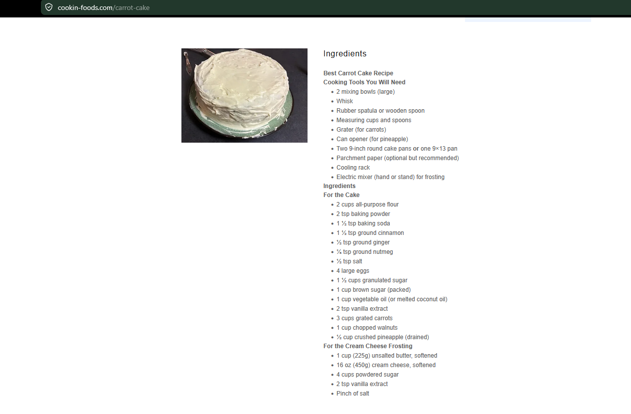 Carrot Cake