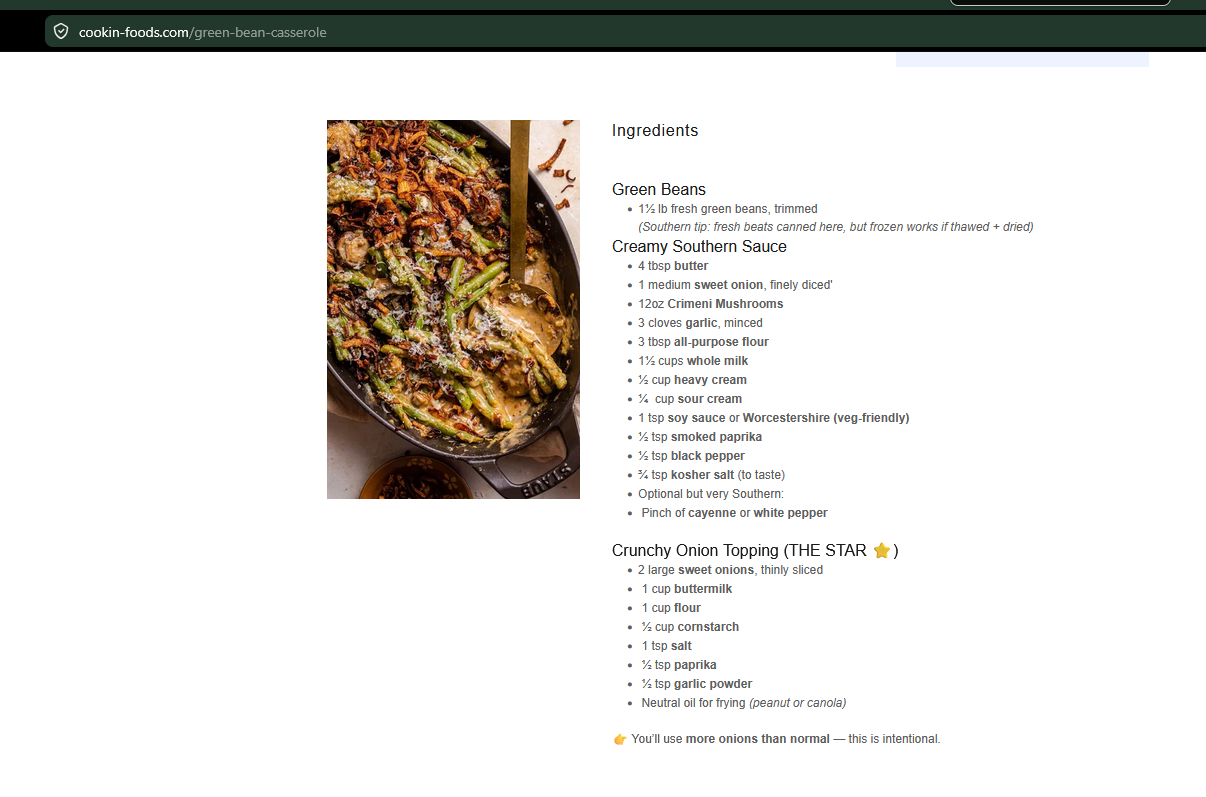 Green Bean Casserole