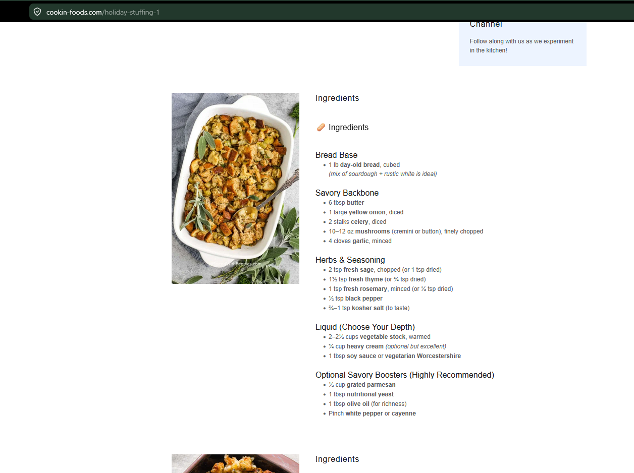 Holiday Stuffing
